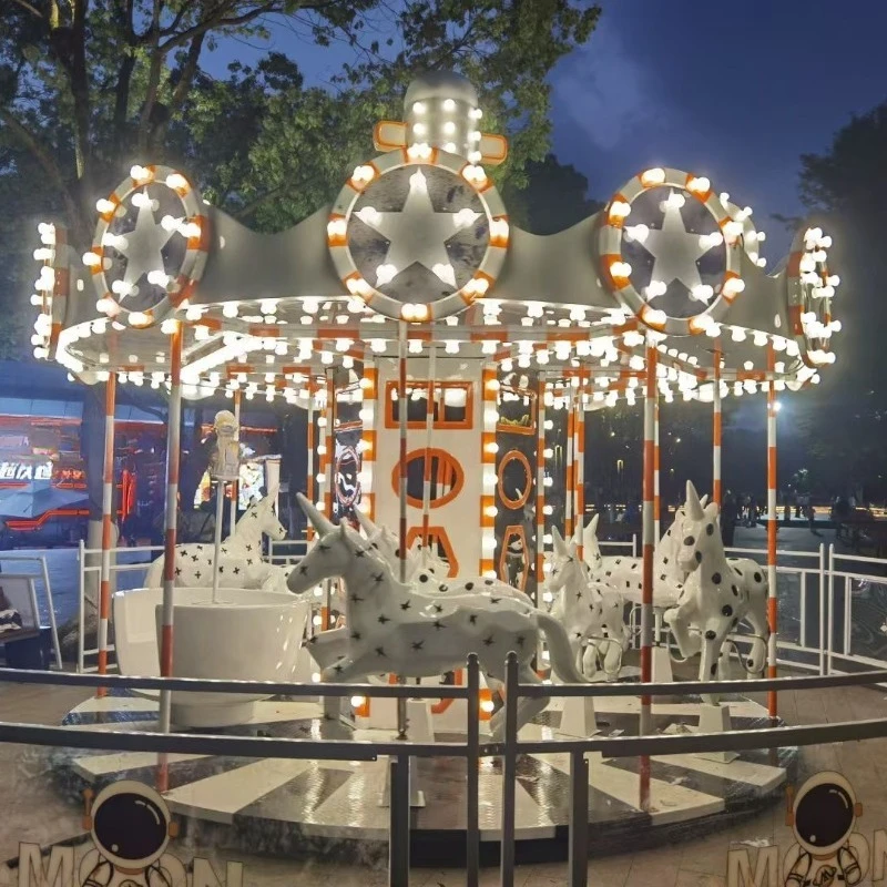 Carousel Outdoor 6-seat Luxury Electric Horse Park Scenic Spot Large
