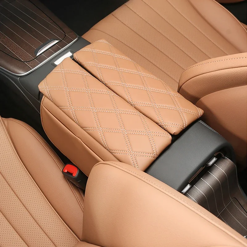 

For Mercedes Benz E Class W214 E260 E300 2024 2025 Leather Anti-Scratch Car Accessories Center Console Armrest Box Cover Pad