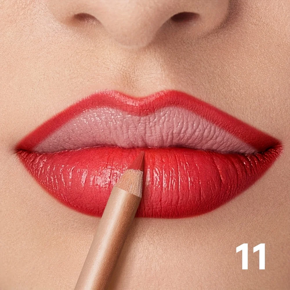 Matte Lip Liner Pencil Nude, langdurig waterdicht, veegvast, nauwkeurige omtrek, gladde romige formule