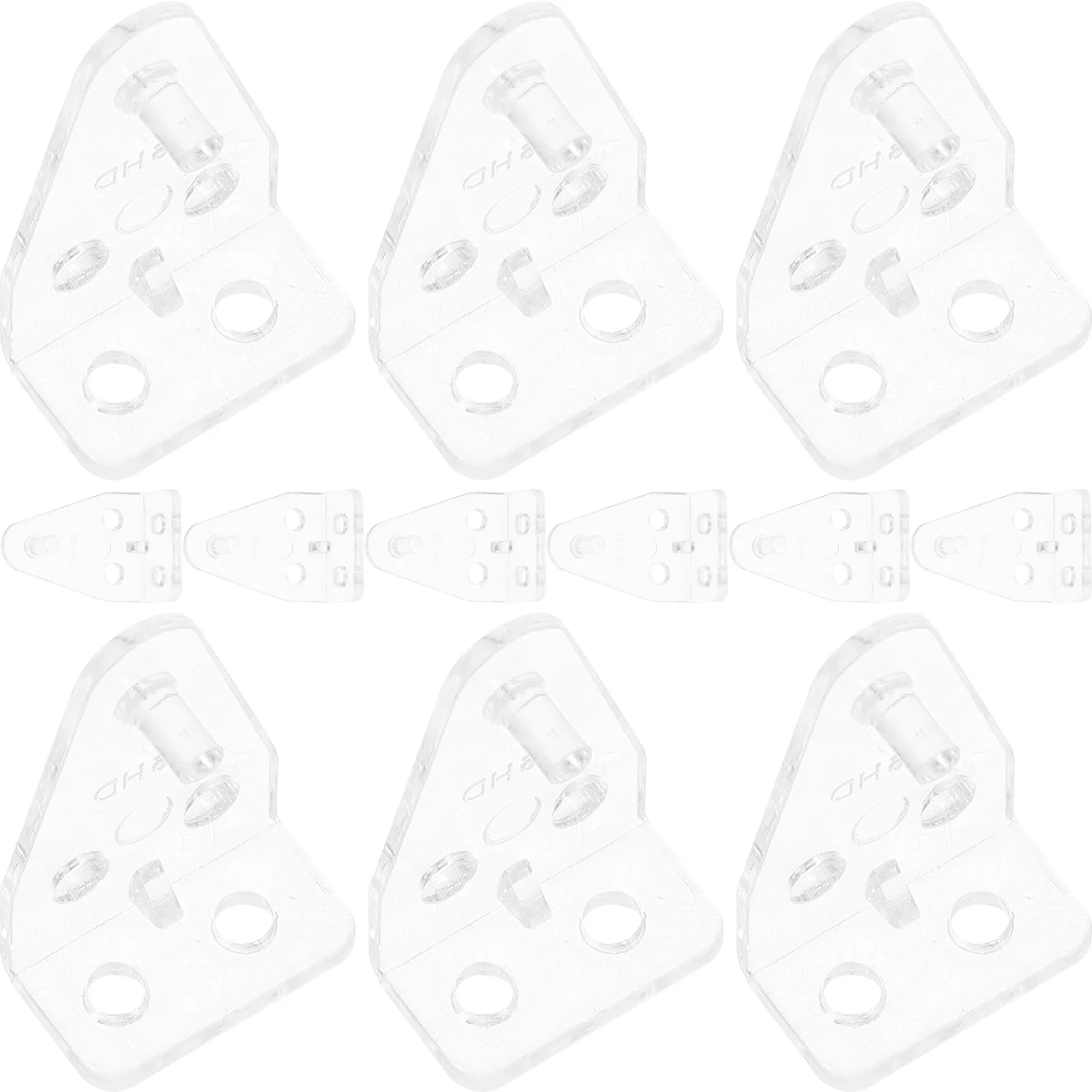 12 قطعة من دعامات الستائر البلاستيكية الشفافة، دعامة تثبيت لمعظم الستائر، سطح أملس، سهلة التركيب، عمر طويل