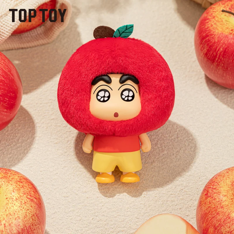 Toptoy جديد تلوين شين تشان الفاكهة كوخ سلسلة المعلقات صندوق أعمى اللعب لطيف Xiaoxin سطح المكتب الديكور للفتيات هدية عيد ميلاد