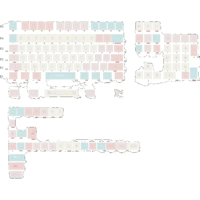 Hartslag Roze Thema Keycaps 139 Toets Pbt Sublimatie Kersen Profiel Zijsnijwerk Aangepaste Keycaps Mechanische Toetsenbord Geschenken