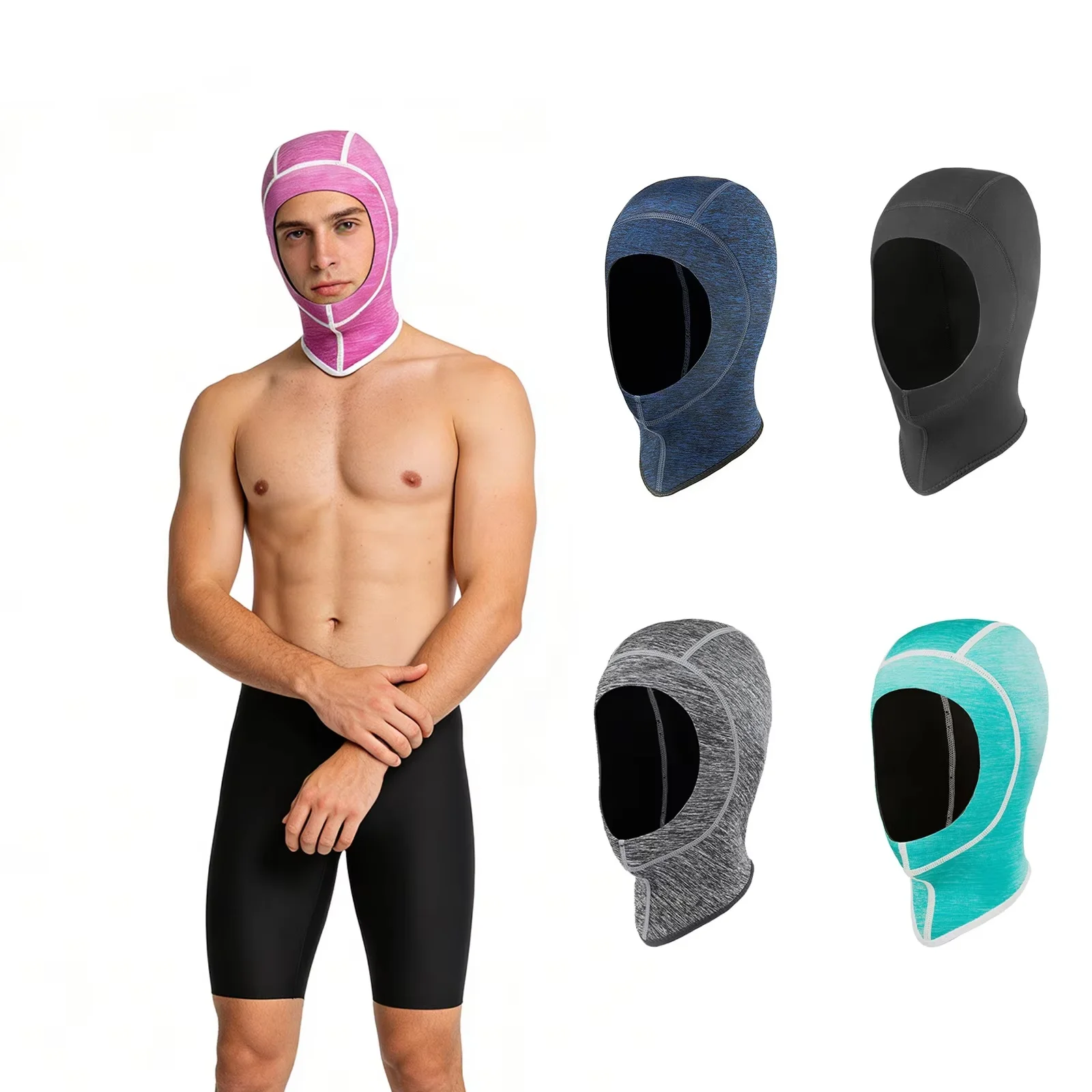 2mm Neoprene Diving Hood Thermal Wetsuit Hood Stretch Dive Cap for Spearfishing Snorkeling Surfing Water Sports