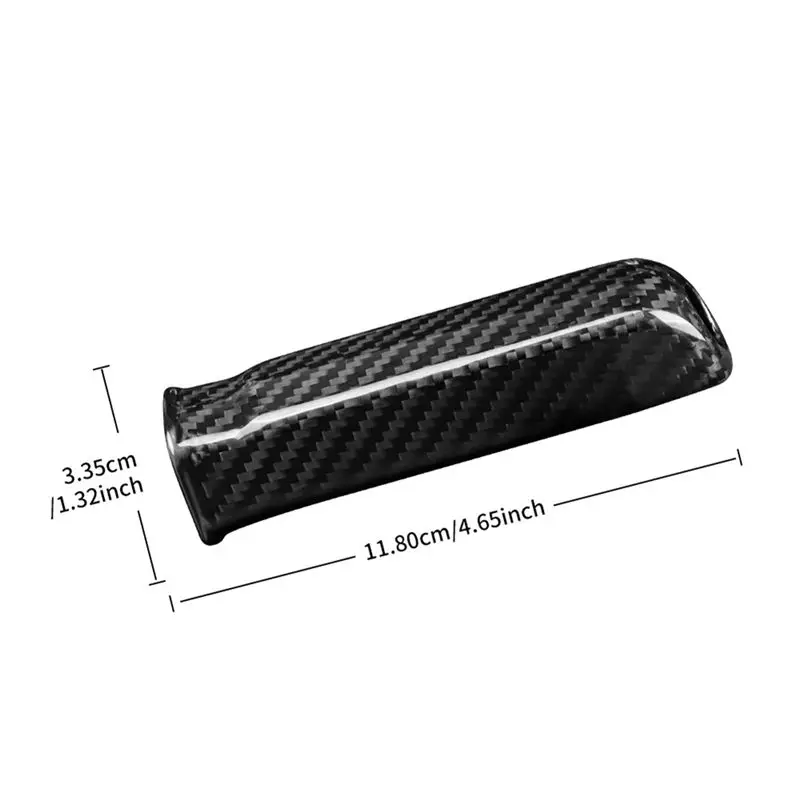 Real Hard Carbon Fiber Cover For Ford Mustang 2010-2014 Replace Handbrake Grip Handle Interior Trim Accessories-A02G