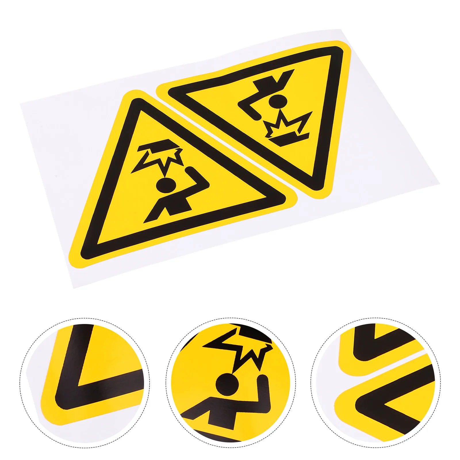 2Pcs Watch Your Head Warning Sign Sticker Self Adhesive PVC Safety Decal Highly Visible Caution Label for Industrial