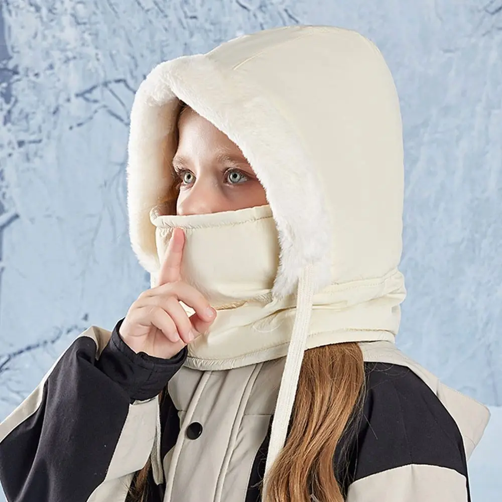 Winter Ear Protection Winter Children Hats Warm Fleece Snow Caps Cycling Windproof Pullover Cap for Boys Girls