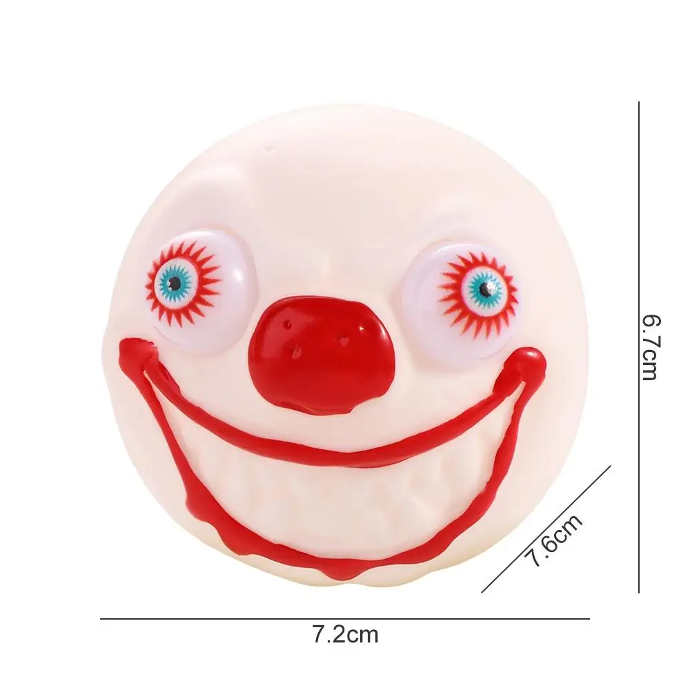 Stress Relief Soft Eye-popping Skull Toys Slow Rebound Clown Squeeze Fidget Toys Spider Brain Halloween Prank Toy Gift