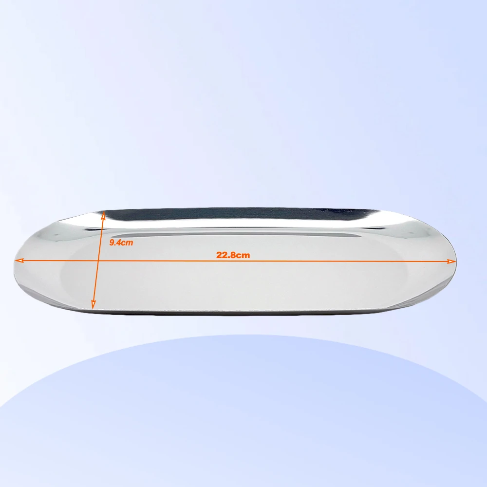 Dental Stainless Steel Medical Tray Rectangular Disinfection Plate Metal Placement Box Dentistry Lab Instrument Tray