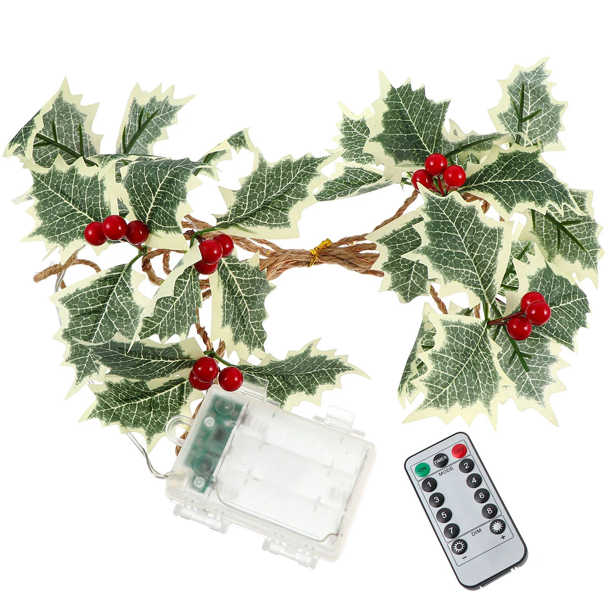 

1pc Pine Needle Lights Operated Plastic Berry Christmas Lamp Decorative Christmas Party Festive Holly Warm Color