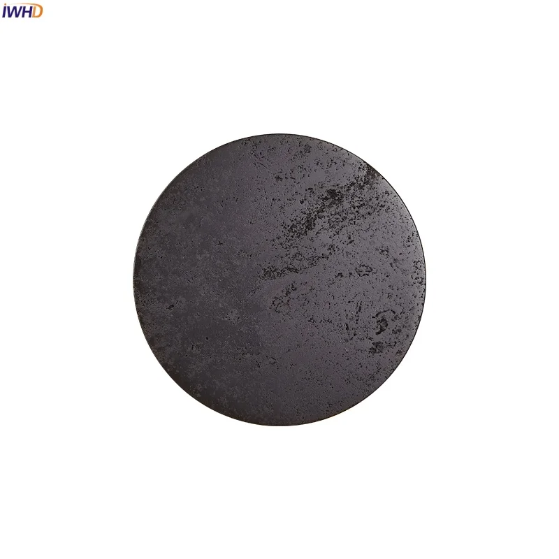 

IWHD Home Decor LED Wall Lamps Interior Lighting Stair Black Travertine Nordic Minimalism Bathroom Mirror Lights Applique Murale