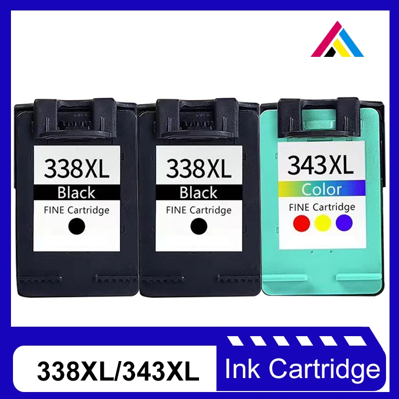 CSD Replace for hp338 343XL ink cartridge for hp338xl hp343xl for HP Officejet 6200 6210 7210 7310 7410 PSC 1507 1510 1600 1610