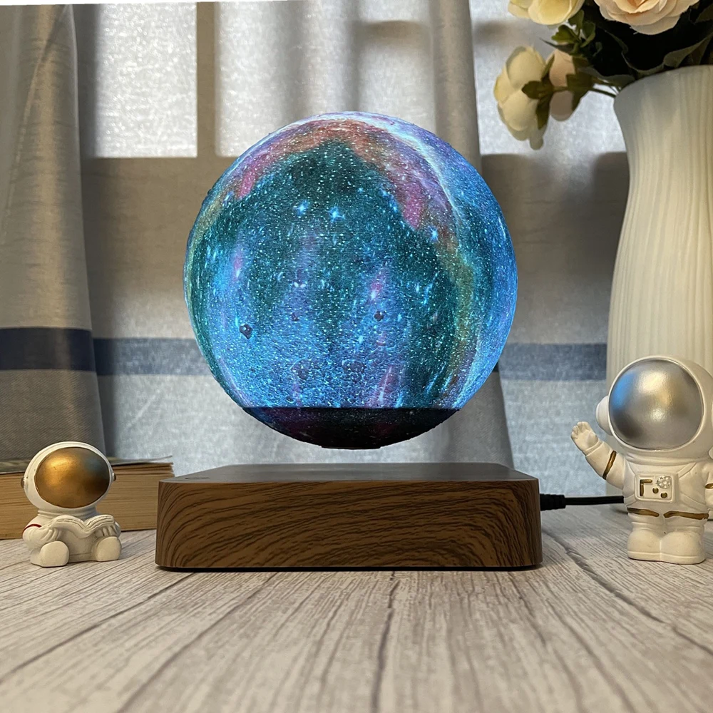 HCNT Magnetic Levitating 16 RGB Colors Galaxy Lamp with Remote Control Birthday Gift Floating Moon Night Light Levitation Decor