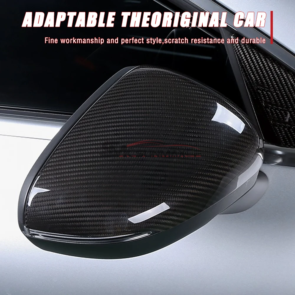 LHD Real Carbon Fiber Car Side Mirror Cover Rearview Mirror Caps For Mercedes Benz A CLA W177 V177 C118 A35 A45 CLA200 2020-2023 view 4