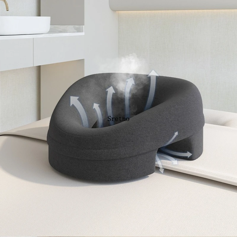 SRETNO Memory Foam Breathable Head-Pillow Ergonomics Lying Down Neck Pillow Rest Support Pillow Body Massage Face Rest Pillows