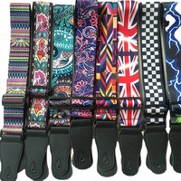 New Adjustable Guitar Strap Ethnic Style Retro Shoulder Strap for Ukulele Bass Electric Acoustic Guitar Folk Guitar Accessories