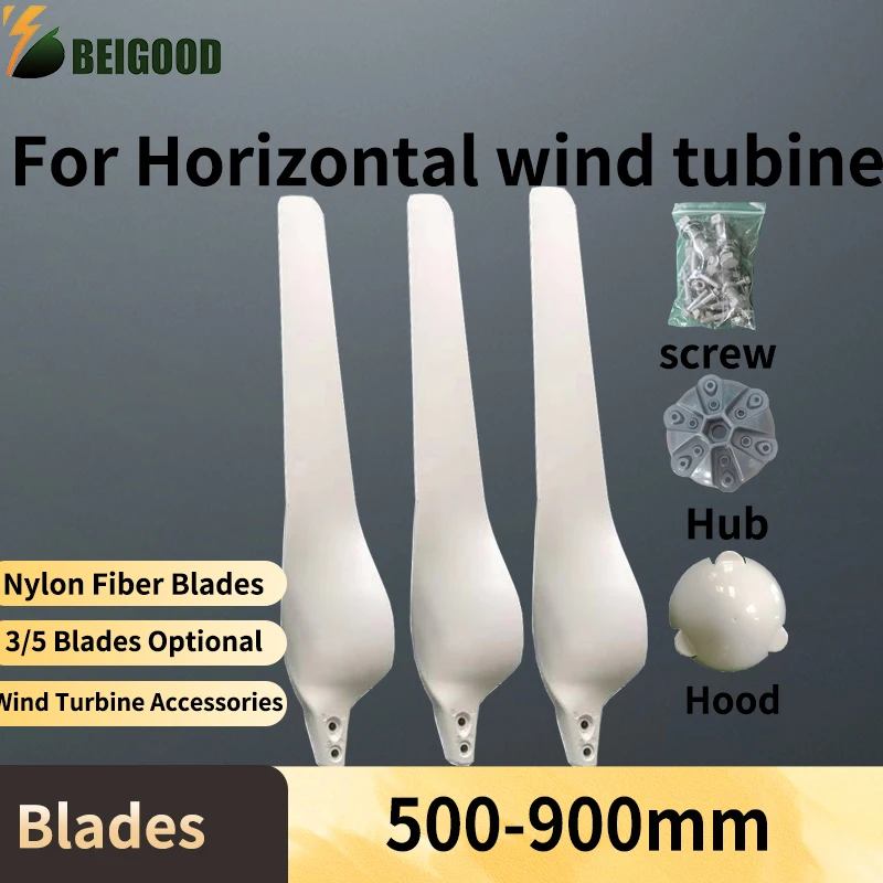 580mm High Strength Nylon Fiber Windmill Accessories DIY 8000W Wind Generator Wind Turbines 3/5 White Blades For Home