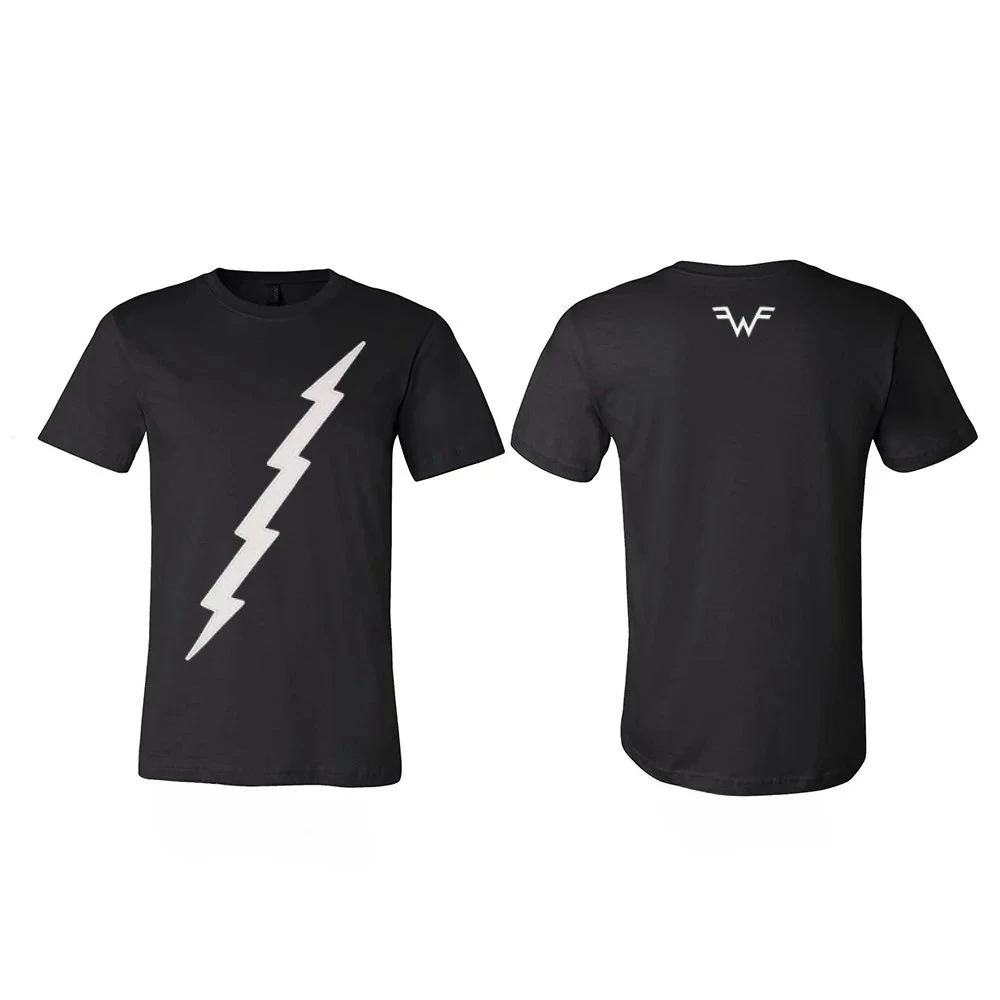 

Weezer Guitar Strap Lightning Bolt Mens T-shirt High-end Luxury Is for Both Men and Women Top Y2k Summer