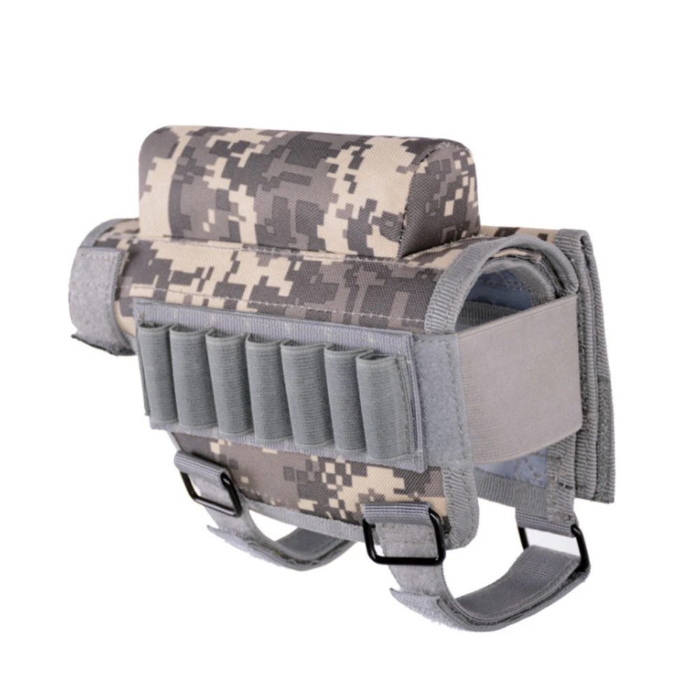 Outdoor tactical Butt Stock Portable Adjustable bullet bag Hunting Gun Accessories Pouches Riser Pad Ammo Cartridges Bag