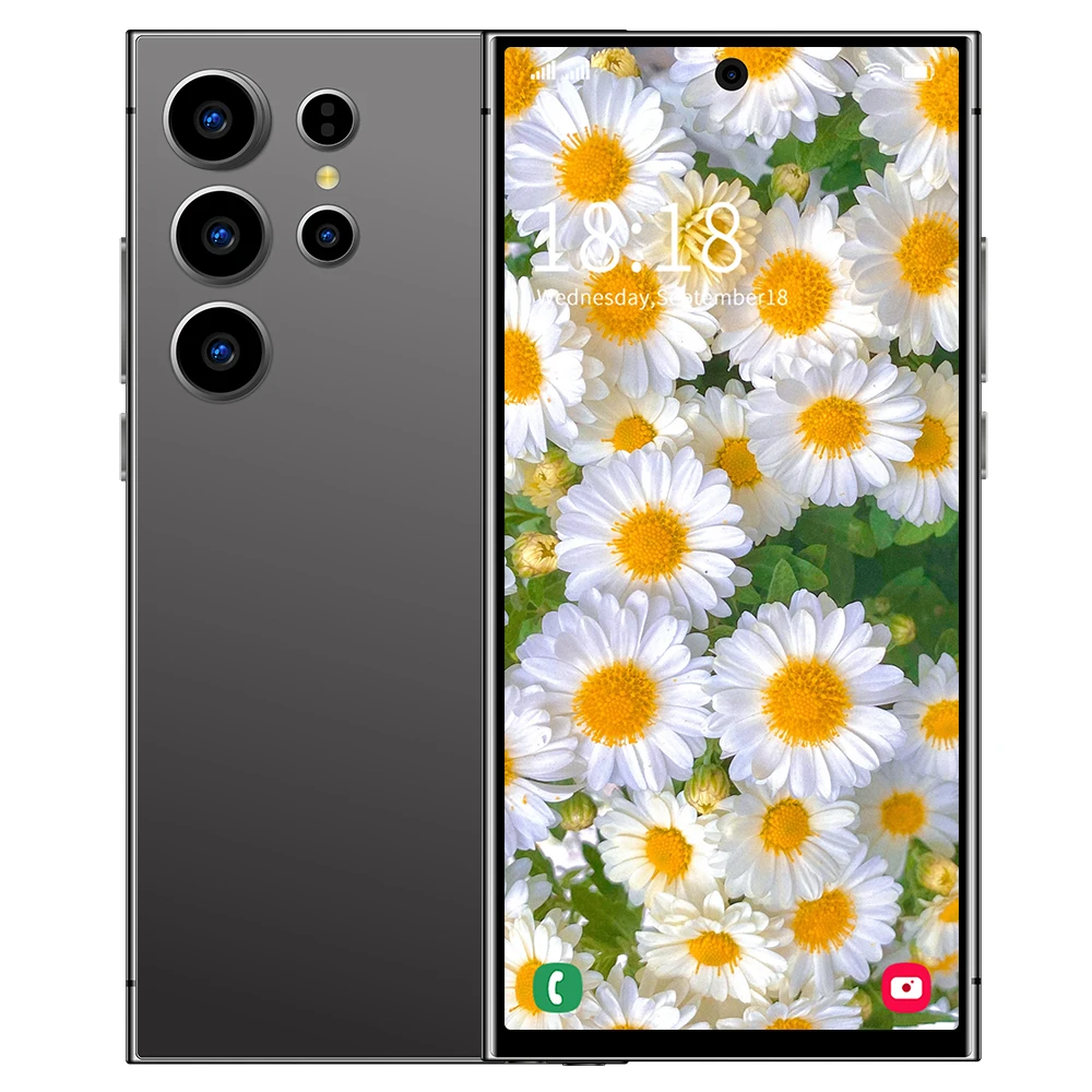 حافظة الهاتف الجديدة تستخدم لبطارية 2026 HOT S24 UItra 7.3HD الإصدار العالمي ببطاقة مزدوجة ذكية أصلية بقدرة 8000 مللي أمبير في الساعة