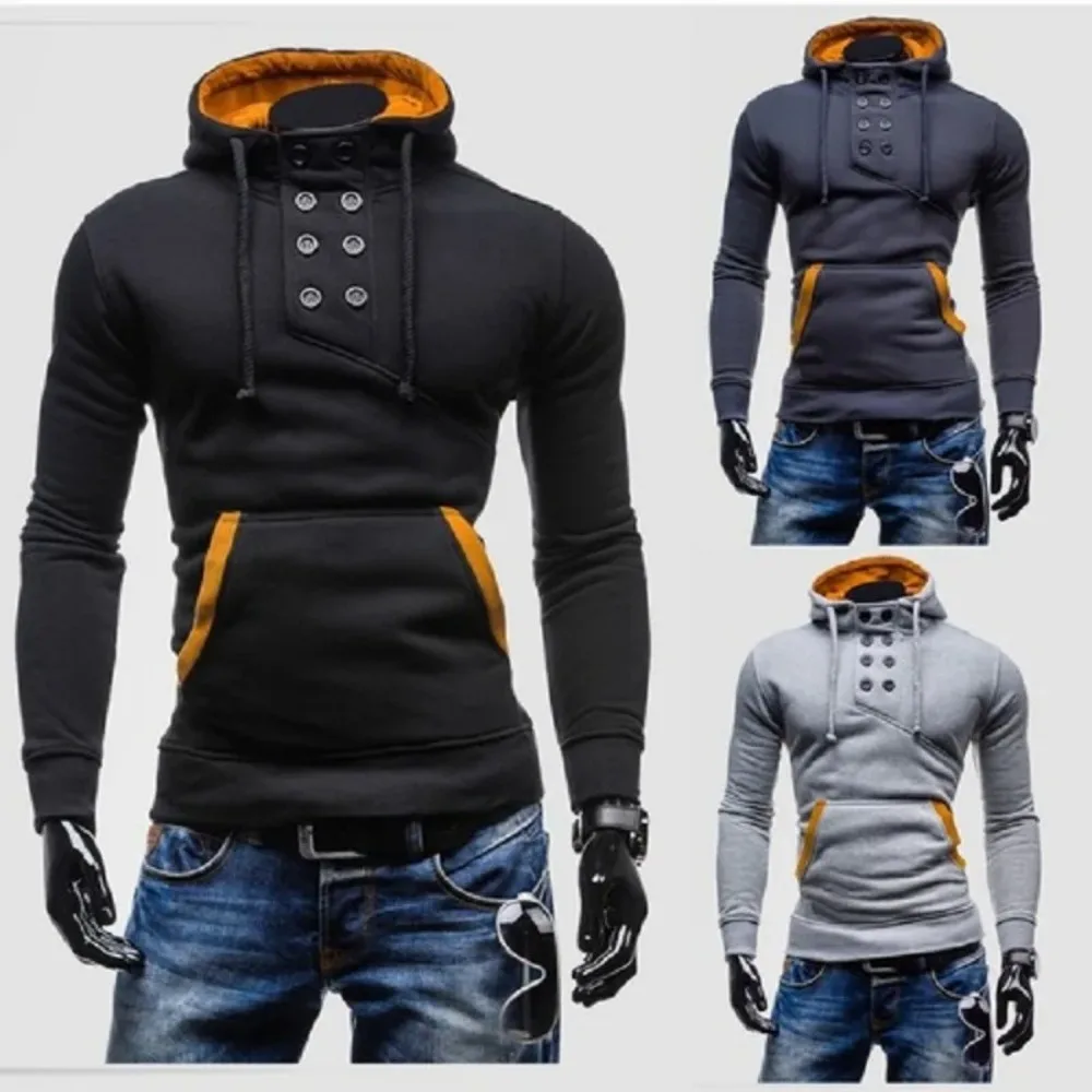 Sudaderas con capucha para hombre Jersey Primavera Otoño Slim Fit Tops Sudadera Blusas casuales para hombre Sudadera con capucha