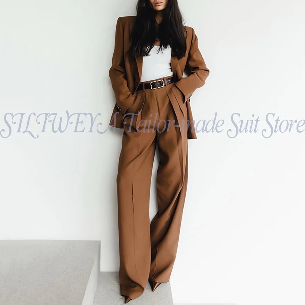 2026 Long Sleeves 2 Pieces Jacket+Pants Suit Summer New Lady Office Chic Outfit Women's Temperament Smart Casual Blazer Set