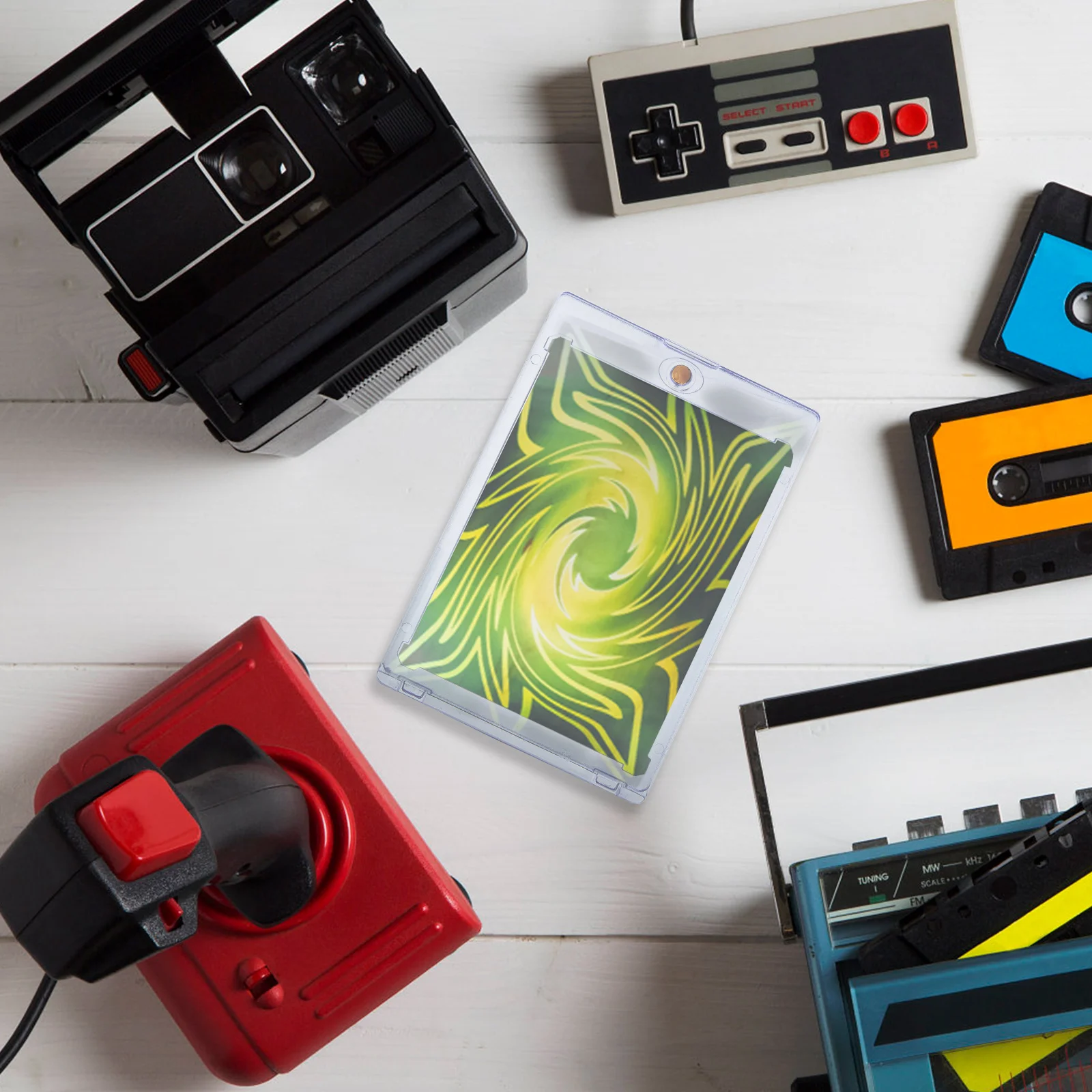 Boîte à cartes à jouer, 10 pièces, étui de support de jeu, organisateur imprimable, protecteur magnétique en plastique, Clip de protection