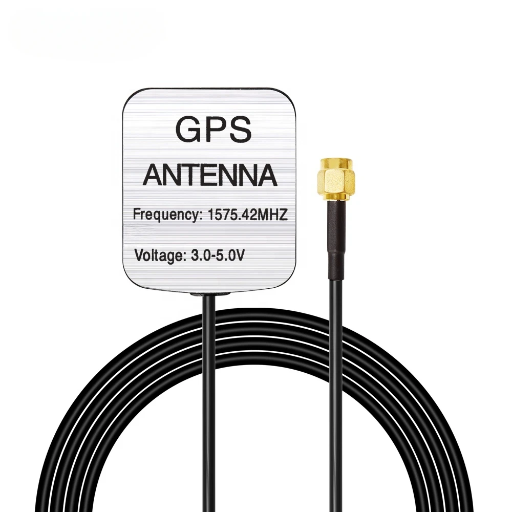 

GPS Navigation Antenna with SMA Male Connector Vehicle Waterproof Active Aerial for Car Stereo Truck Marine Boat GPS Tracker