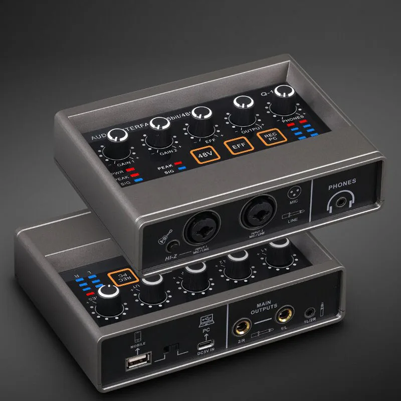 بطاقة صوت تسجيل احترافية DSP صدى 48 فولت بطاقة صوت هاتف الكمبيوتر آلة موسيقية تيك توك صوت خاص مباشر #2