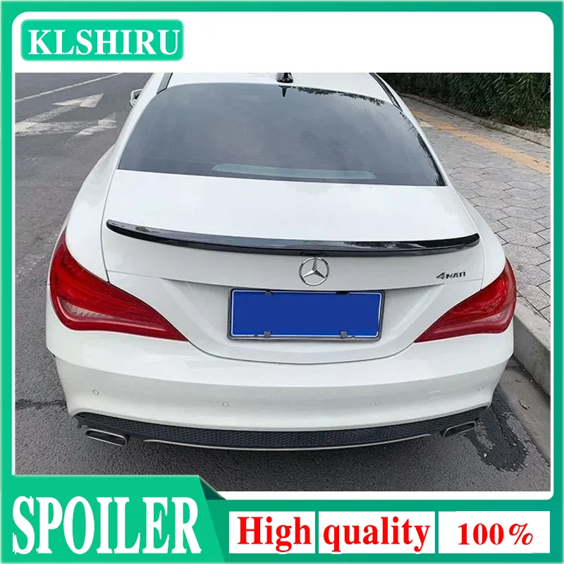 KLSHIRU For Mercedes Benz CLA Spoiler CLA45 W117 C117 Rear Trunk Wings Spoiler 2013 2014 2015 2016 2017 2018 CLA 200 250 260