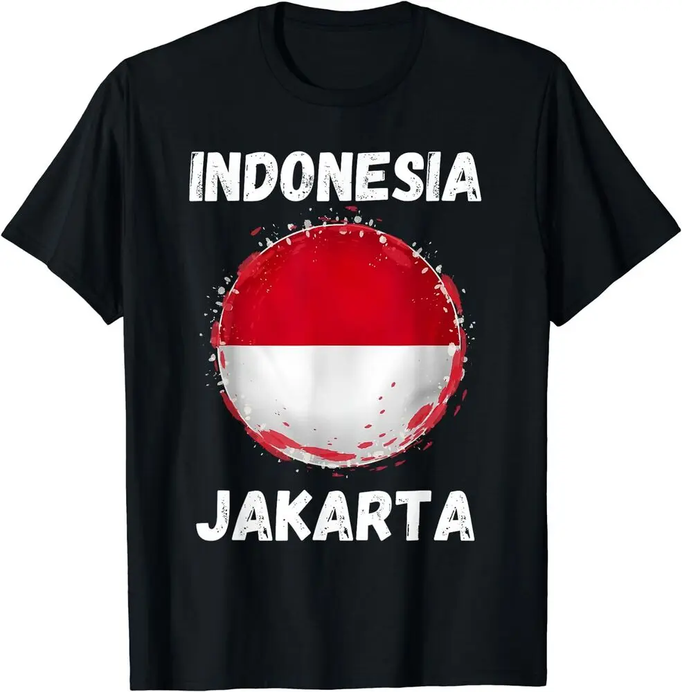 Jakarta Indonesia Vintage Indonesian Flag T-Shirt Size   Anime Graphic T-shirts for Men Clothing Women