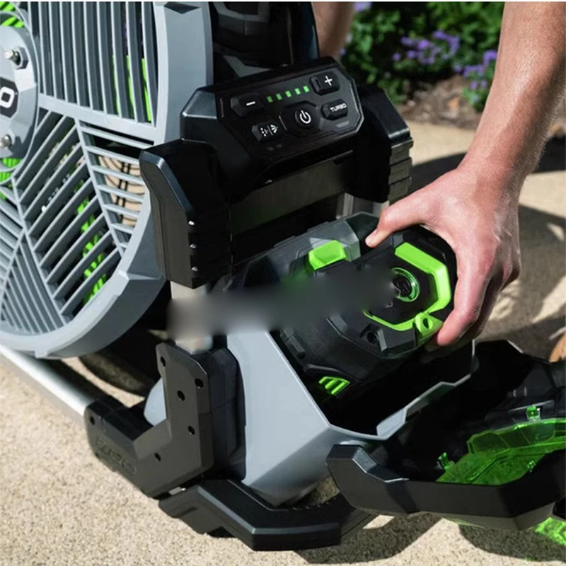 FN1800E 18인치 5단 속도 23.5MPH 휴대용 미스트 팬, 리튬 배터리 분무 팬 5000CFM