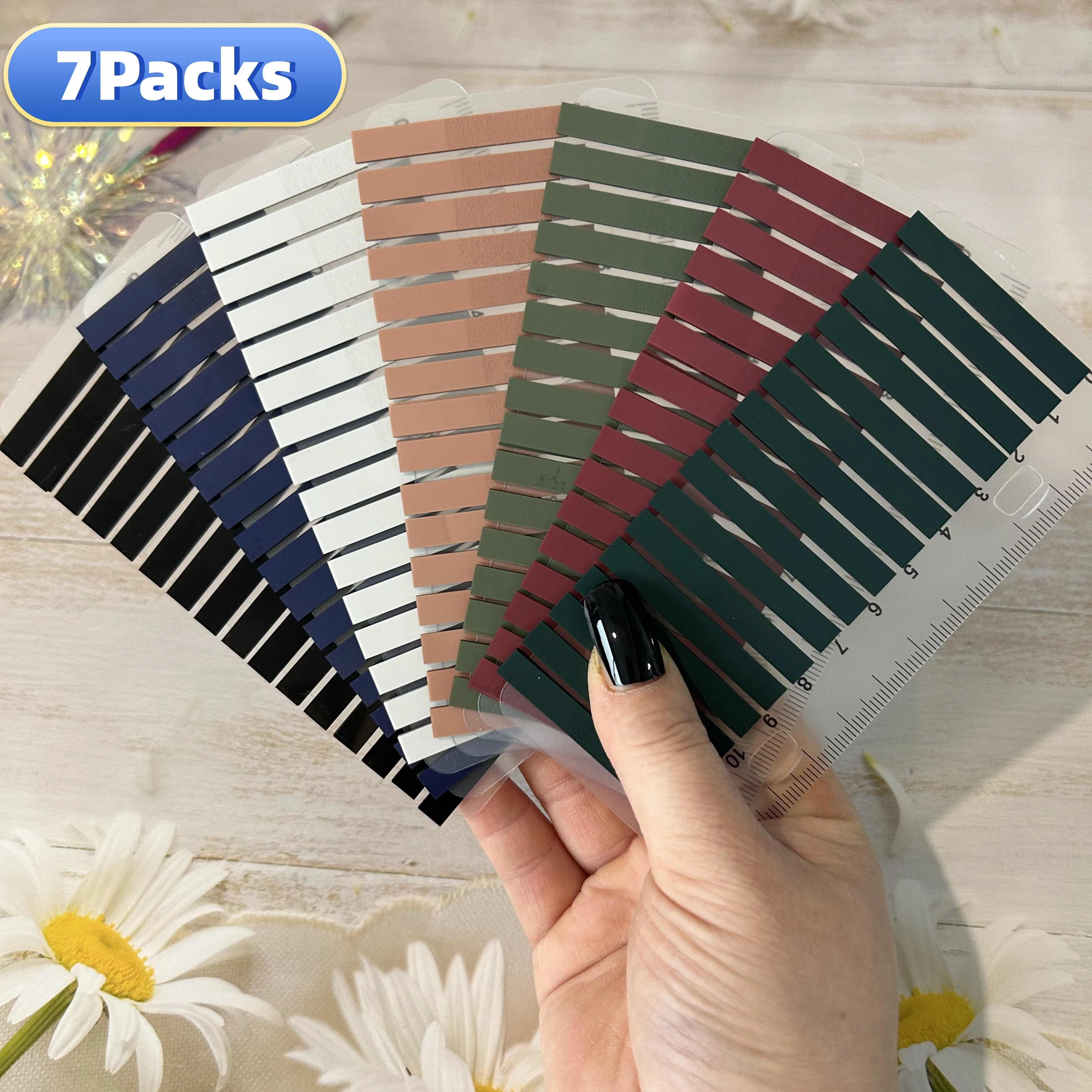 7Packs Index Tabs Self Adhesive Page Markers Transparent Waterproof Sticky Notes Classify Files Flags planner Sticker