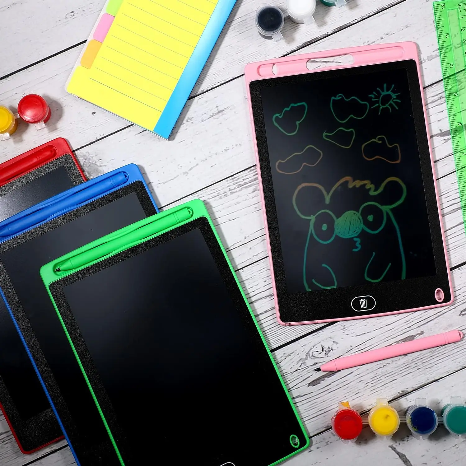 Tavolo da disegno a LED da 8,5 pollici Tavoletta elettronica per scrittura LCD Graffiti Blocco per schizzi Mgaic Cancellabile Blocco per scrittura a mano Giocattoli per regali per bambini