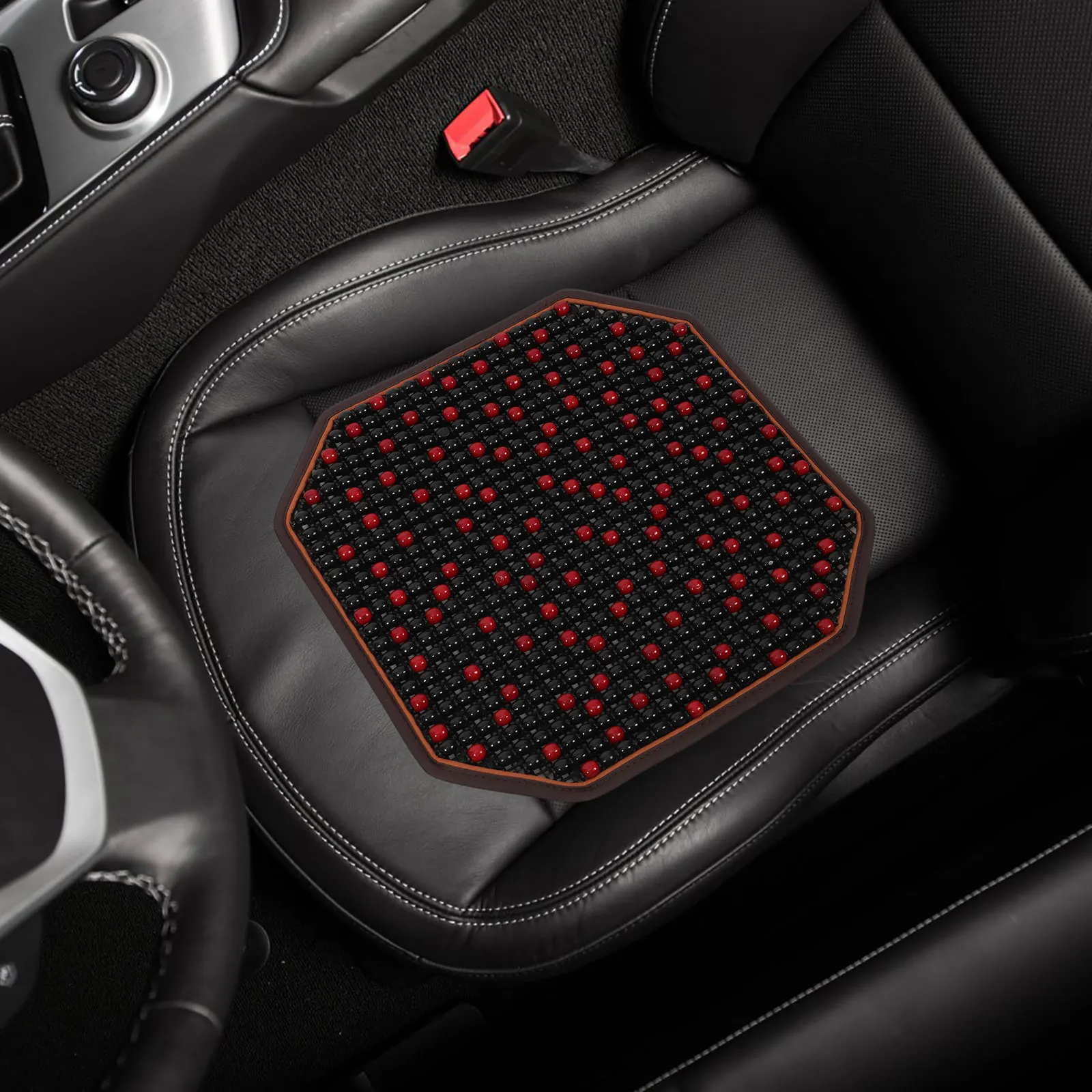 

1pc Wooden Beads Seat Cushion Ventilated Office Chair Cover Summer Auto Cool Breathable Massage Driving Car Cushion Decor