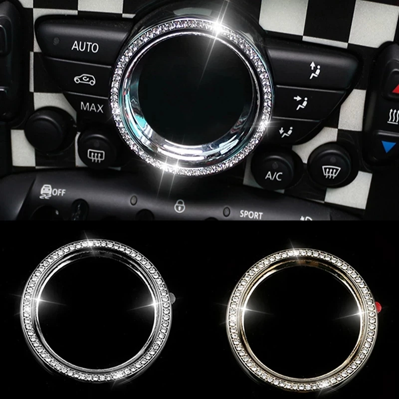 Car Diamond-Studded Air Outlet Decorative Sticker Control Styling For MINI COOPER R55 R56 R60 R61 COUNTRYMAN Car Accessories