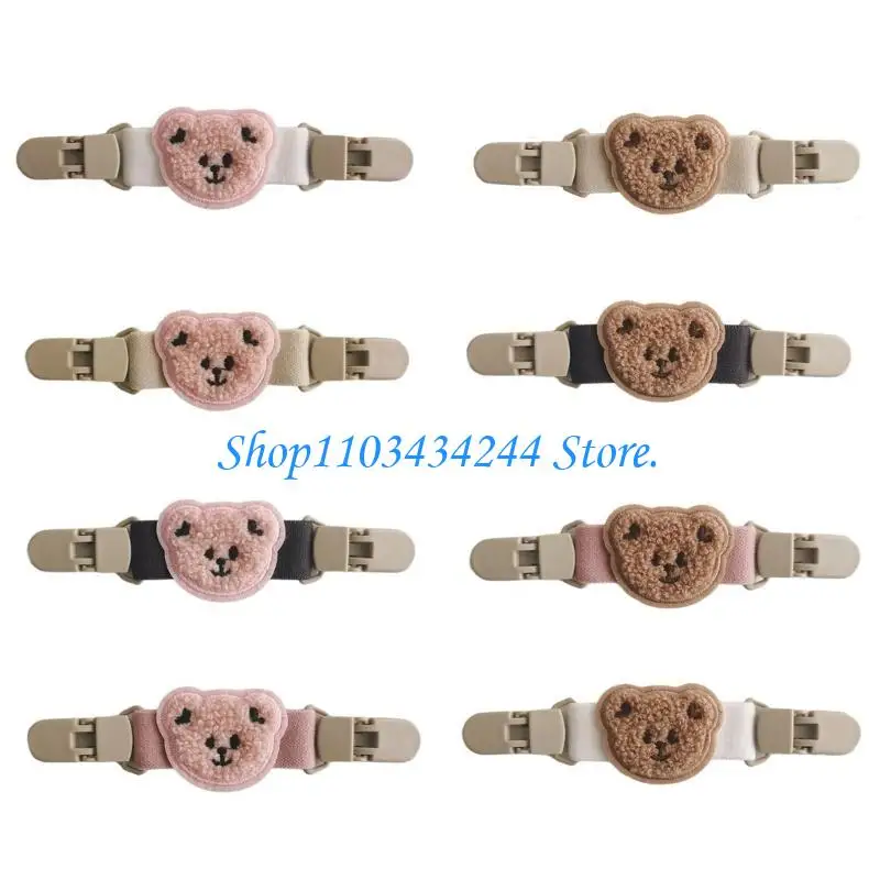 Playful Bear Designs Overall Clips with Elastic Band Fashionable Kids Suspenders Unisex Designs for Children Ages 0 to 5