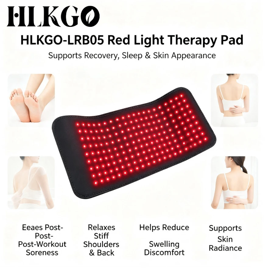 850nm 660nm Red & Infrared Light Belt – Back Heat Pad, Fat Burn Slimming Wrap for Waist/Body Therapy
