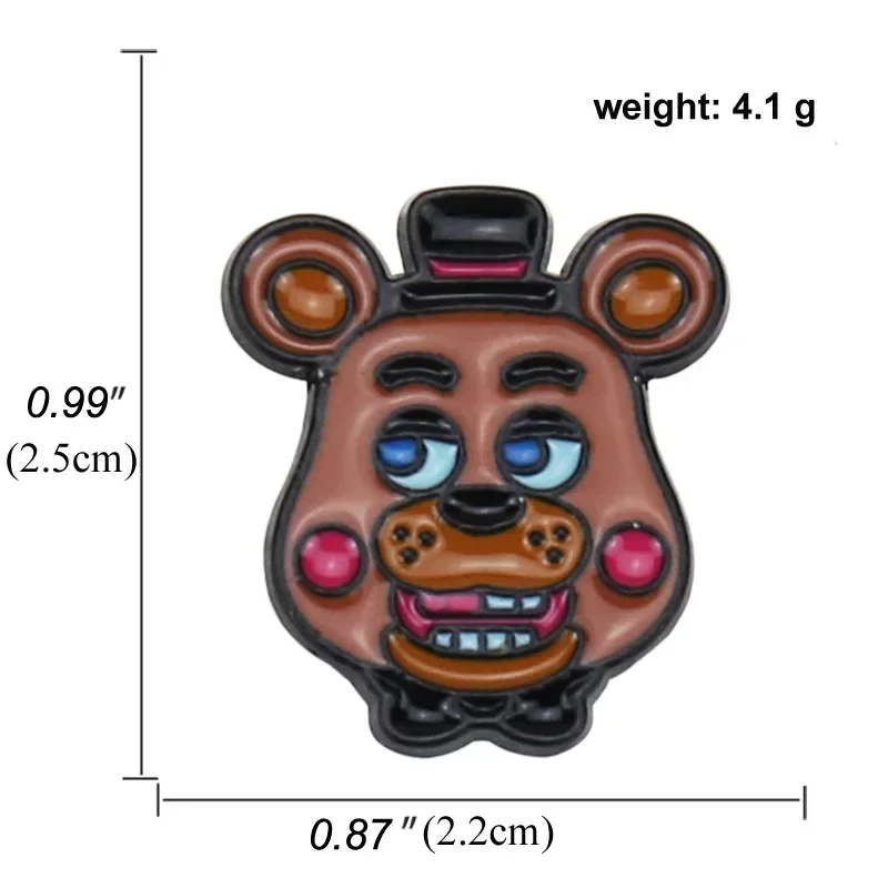 Spille Fnaf Five Night At Freddy spilla smaltata Foxy Bonnie spille per animali distintivi accessori per gioielli di moda regali giocattoli per