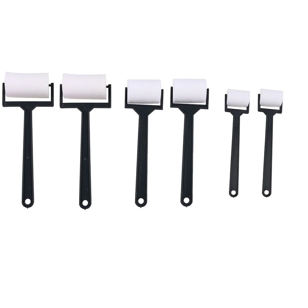 3/6PCS Painting Roller Brush White Sponge Brush Foam Painting Roller Brush For Children Drawing Craft Tool Hand Painting Brush