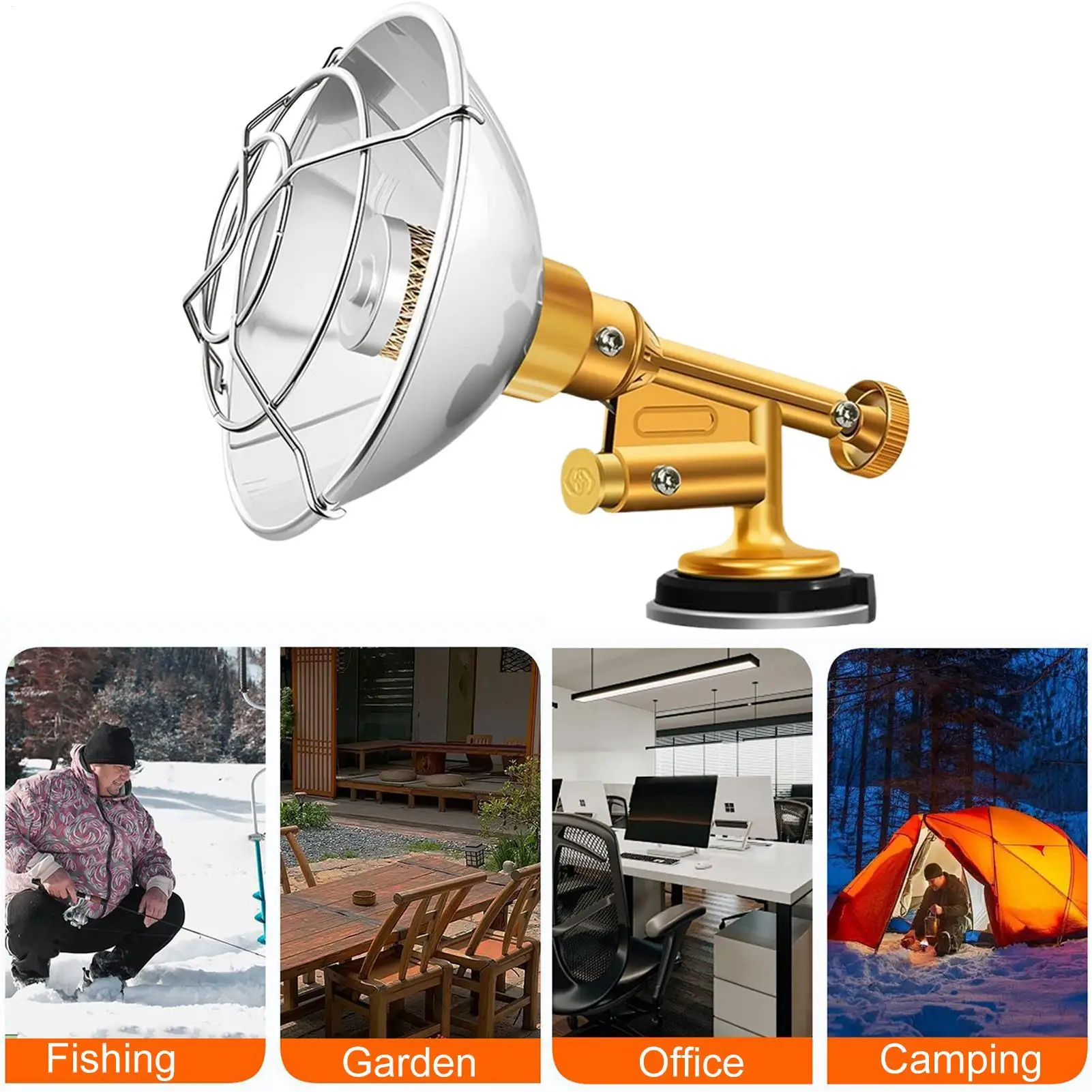 Tragbare kabellose Zelt-Campingheizung, sichere Heizung für den Außenbereich für Terrasse, Zelt, Garage, Eisfischen und Rucksackreisen, Campingheizung