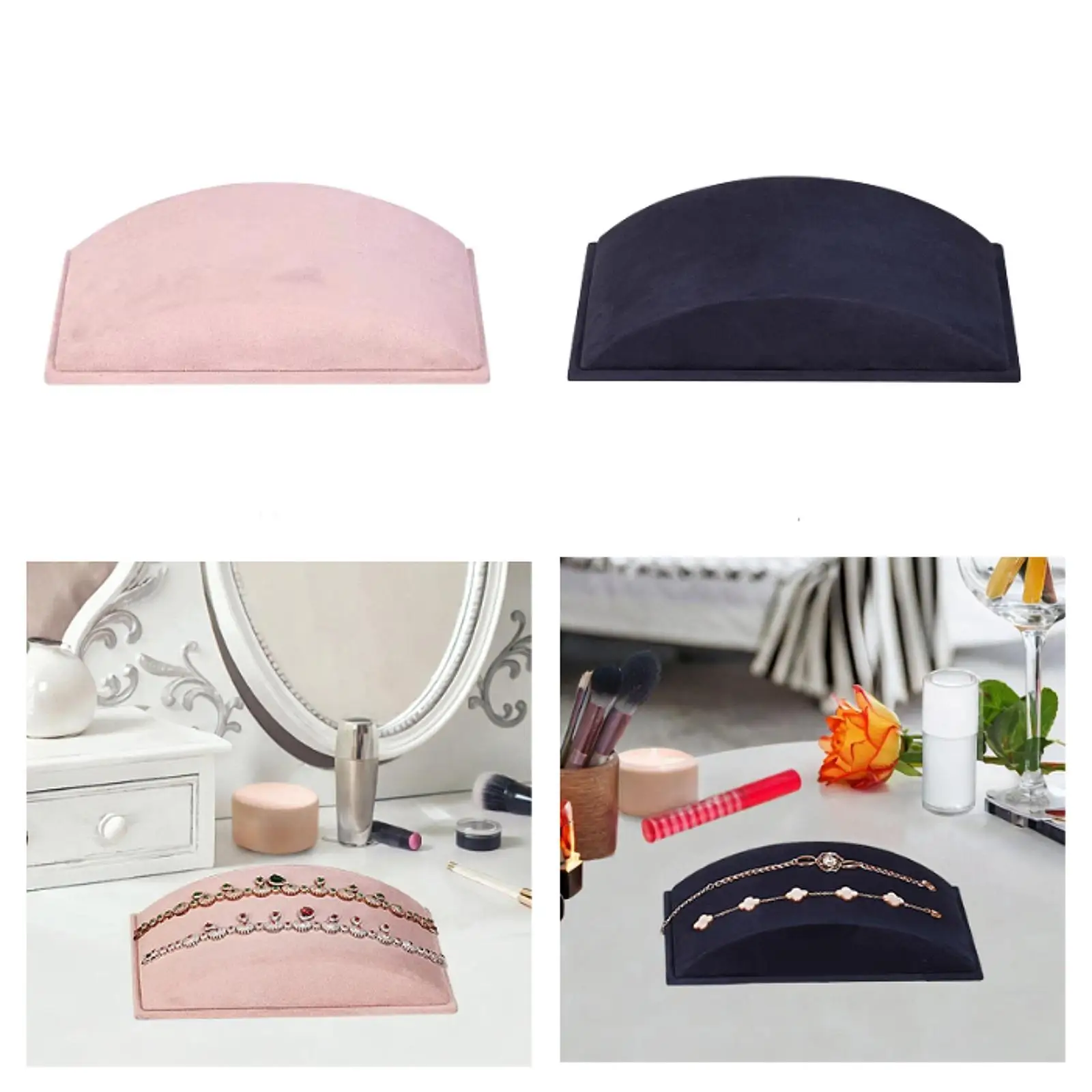 

Necklace Display Tray Jewelry Display Props Velvet Modern Soft Ornament Bracelet Display Board for Home Shopping Center Store