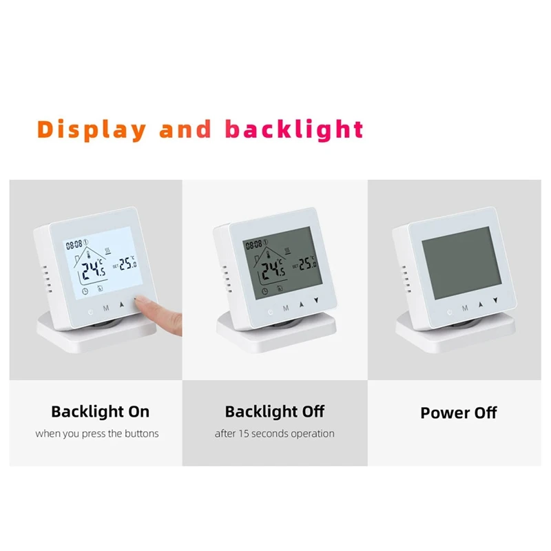 Imagem -03 - Tuya Smart-termostato sem Fio para Caldeira a Gás Aquecimento Controlador de Temperatura rf Home Termostato Programável