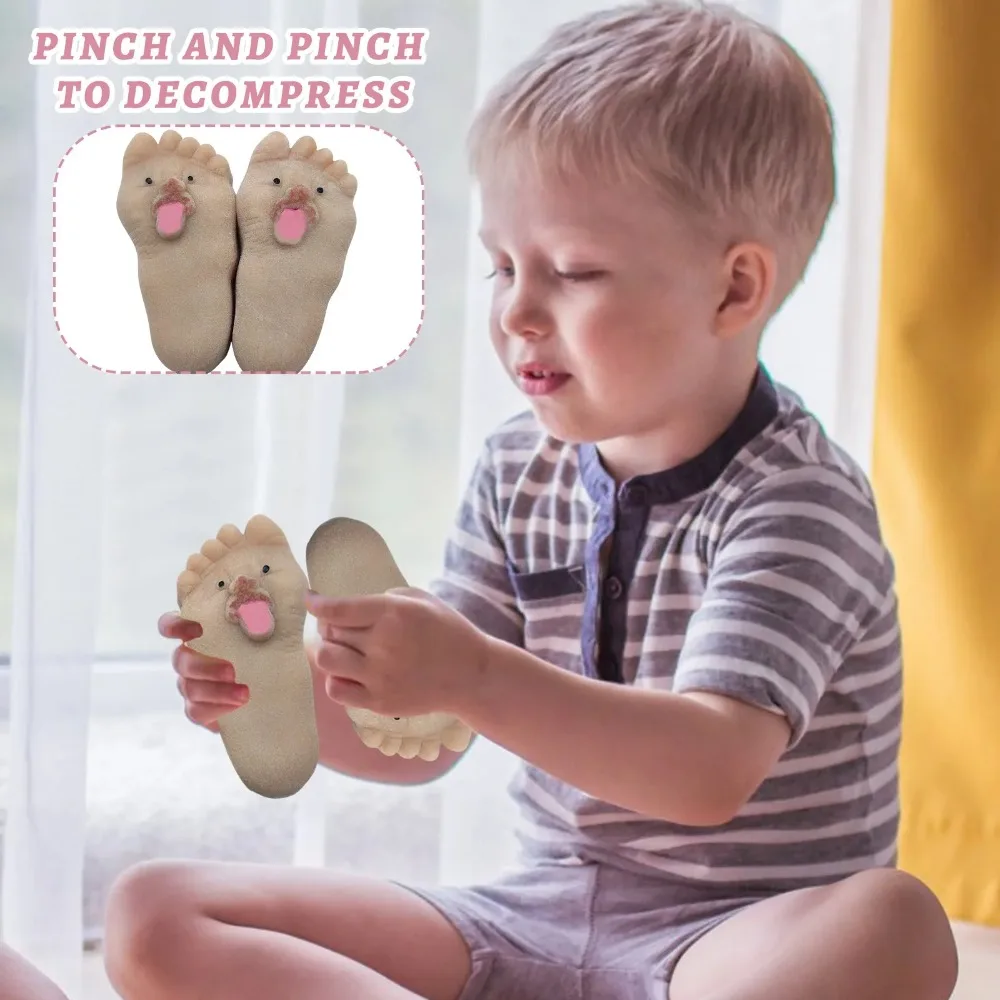 لينة سيليكون اللسان تمديد القدم الكبيرة لعبة الضغط، رواية لعبة تخفيف التوتر، ترتد بطيء مضحك التعبير هدية #2