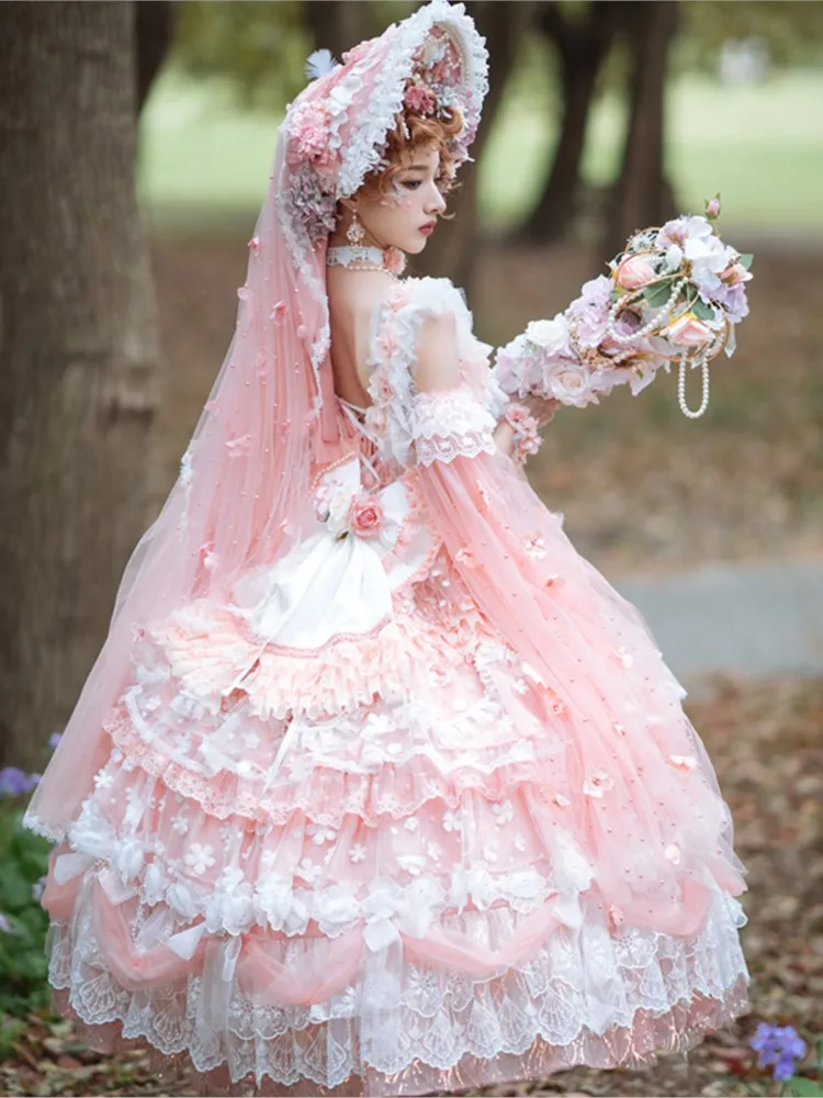 Vestido de novia de flores, marca nacional de gasa