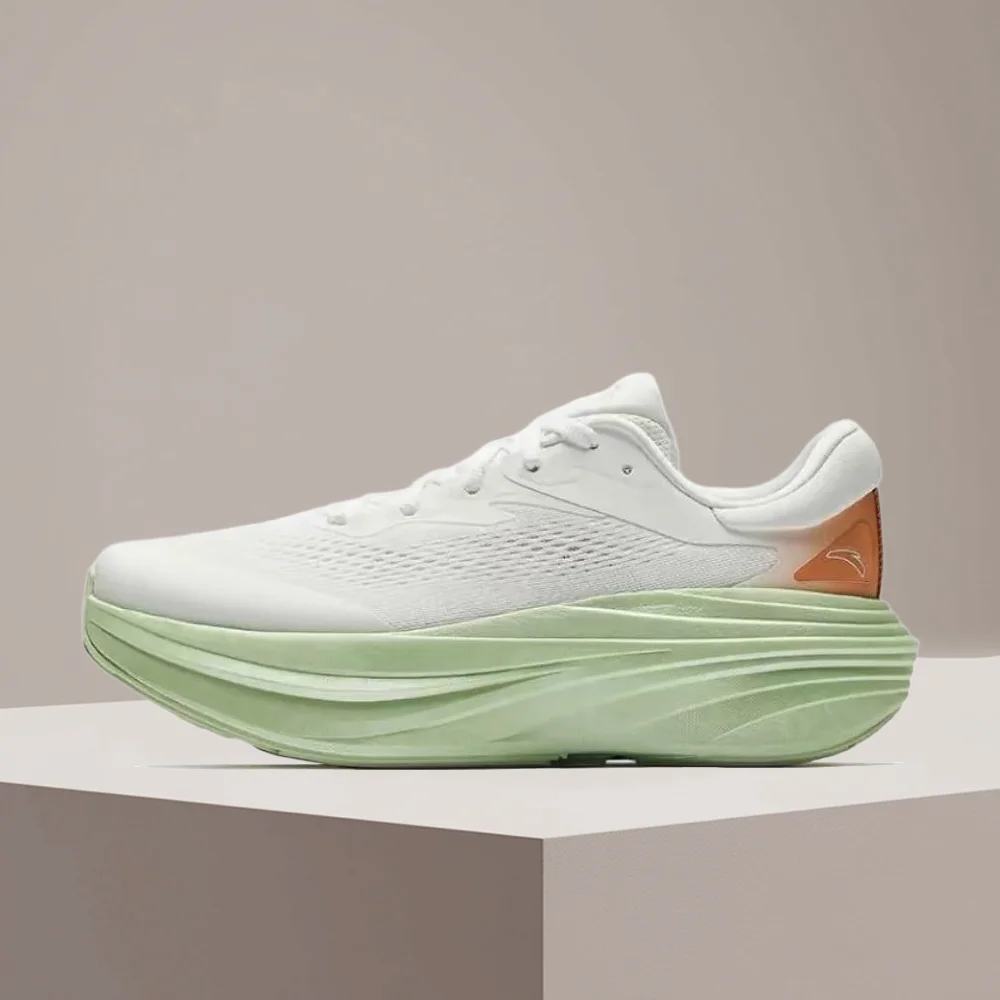 Anta Lvbu 2S Women's Running Shoes  Stylish, Comfortable, Non-Slip, Breathable & Lightweight, White/Green 122535545-5