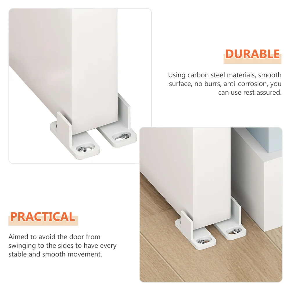 2 Pcs Barn Floor Rails Barn Through Bottom Floor Guide Gate Bottom Guide Guides Swing Roller