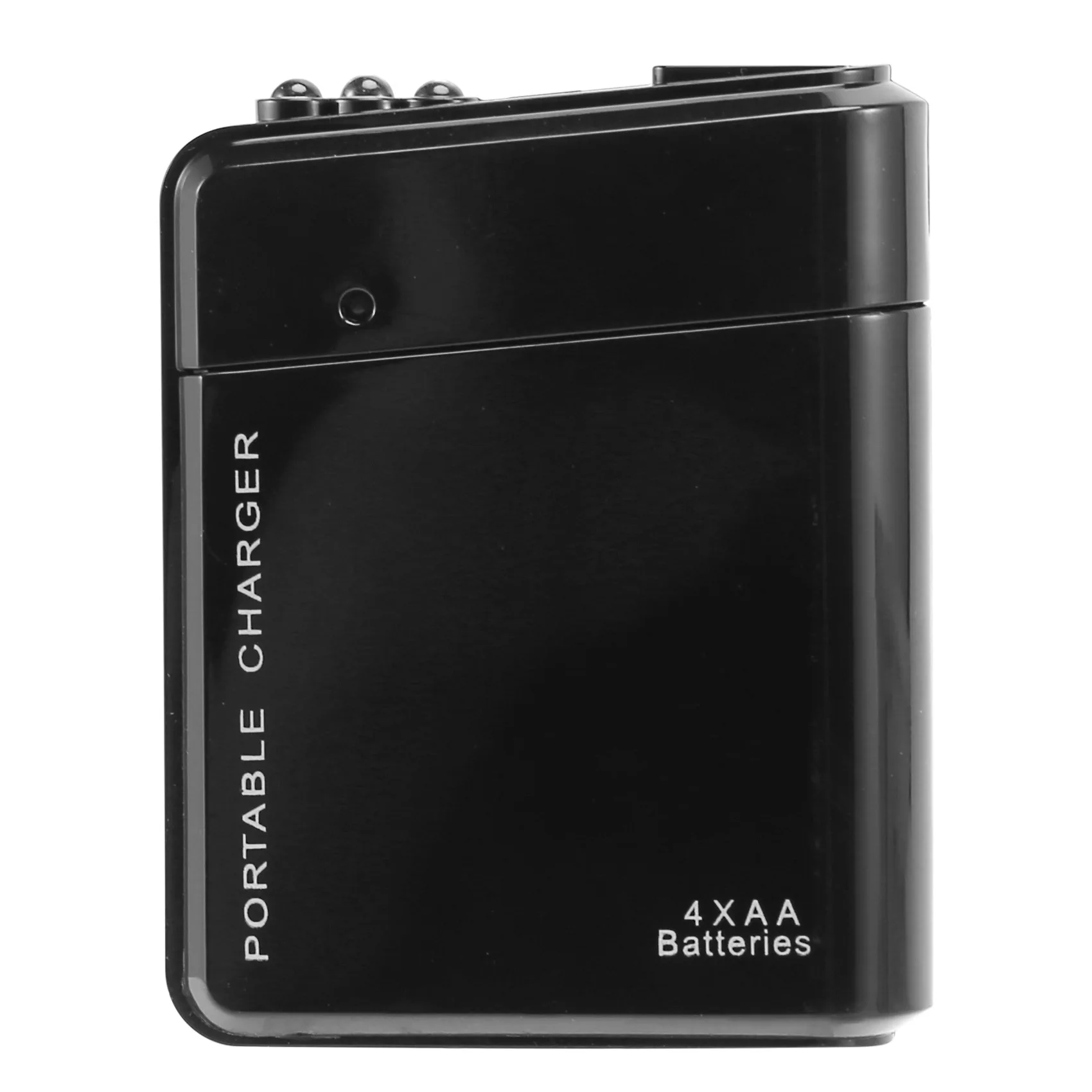 Schwarz 4X AA Batterie Tragbares Notstrom-Ladegerät USB für Handy HGC