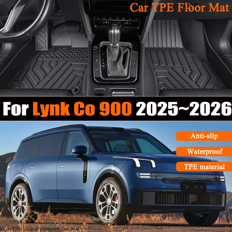 

3D TPE Material Car Floor Mat For Lynk Co 900 2025 2026 6 Seats Luxury Waterproof Carpet Foot Full LHD Mat Pad Cover Accessories