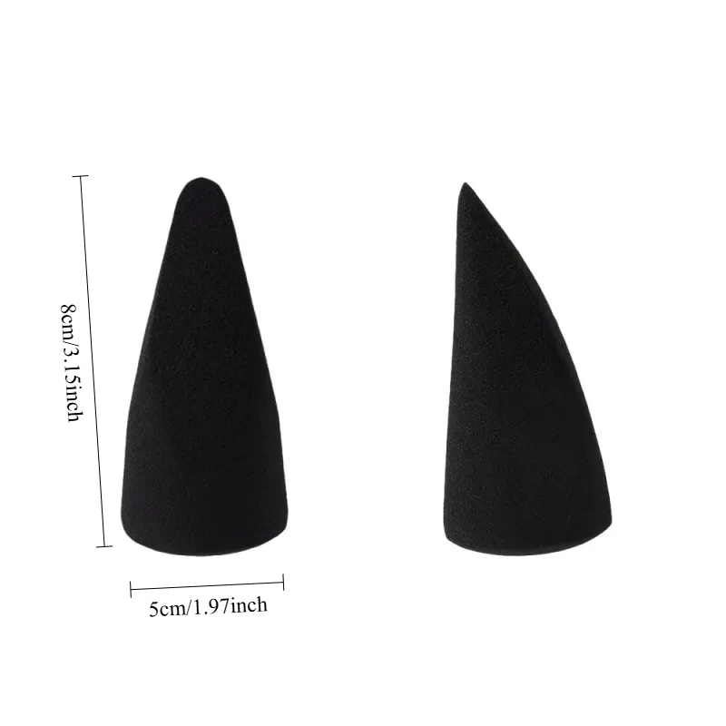 Nova esponja de maquiagem para ponta do dedo, uso seco e molhado, base corretivo, ovos cosméticos, esponja de maquiagem de precisão para mulheres, ferramentas de beleza