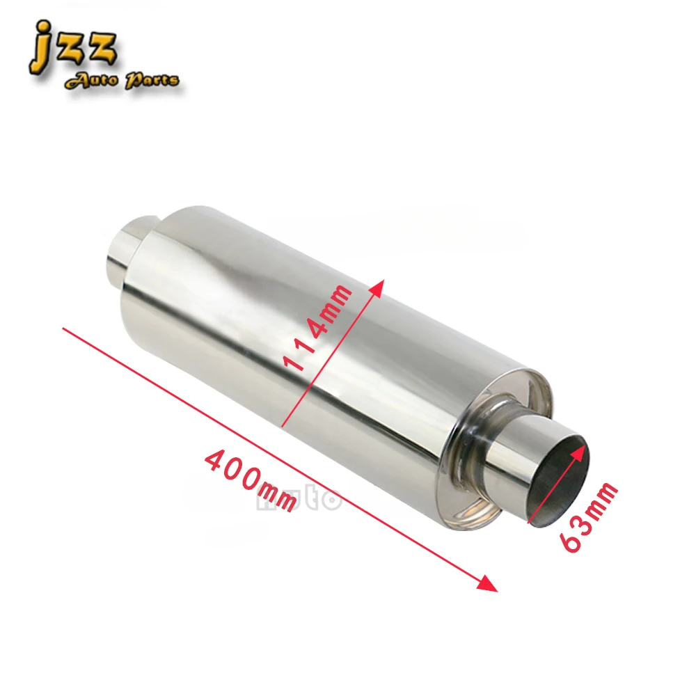 Stainless Steel car muffler Exhaust resonators 2 inch 2.5 inch 3 inch Universal Tail Tube Silencer